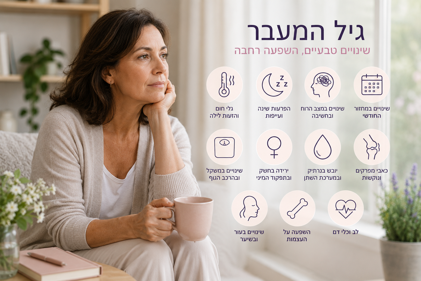מהן ההשלכות של גיל המעבר על נשים?